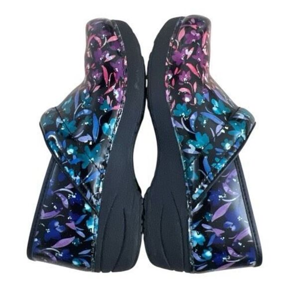 Dansko XP Women Professional Clogs 38 (US size 7.5-8) Multicolor Floral Leather - Picture 7 of 13